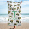 Personalized Name Turtle Lovers For Kid Sea Animal Beach Towel