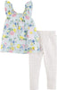 Mud Pie Little Girl Easter Bunny Floral Tunic and Legging Set