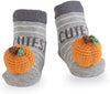 Mud Pie Baby Boy Thanksgiving Rattle Crochet Pumpkin Socks