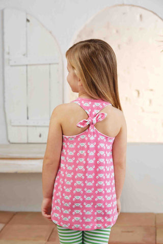 Image of Mud Pie Baby Girl Crab Racerback Tunic and Legging Set