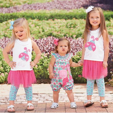 Image of Mud Pie Baby Girl Ladybug 2-Piece Set
