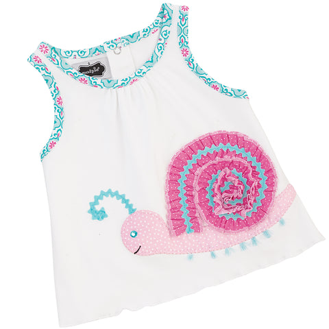 Image of Mud Pie Baby Girl Snail Tunic And Legging Set