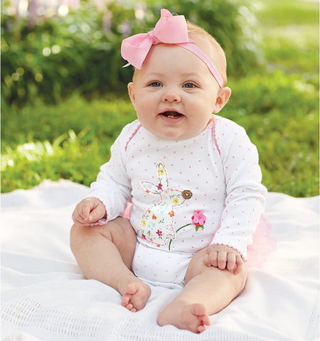 Image of Mud Pie Baby Girl Easter Bunny Crawler