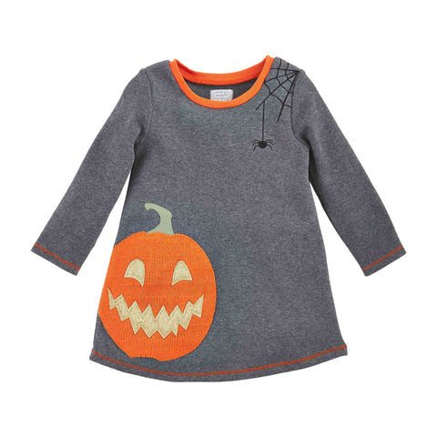 Image of Mud Pie Little Girls' Halloween Pumpkin Dress