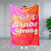 USA Printed Custom Blanket | Bold Brave Strong Minky Sherpa Fleece Blanket, Custom Quote Blanket, Adult Big Kids Blanket, Birthday Gift Blanket, Personalized Blanket, Message Blanket
