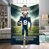Personalized Name & Photo Football Pet Blanket, NCAA Arizona Wildcats Dog Cat Blanket, Sport Blanket, Football Lover Gift
