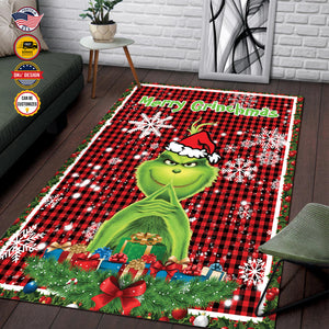 Personalized Christmas Rug, Merry Grinchmas Area Rug, Christmas Area Rug, Home Decor Rugs for Holidays, Christmas Gifts