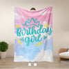 Personalized Birthday Girl Blanket, Adult Kids Blanket, Birthday Gift Blanket, Custom Birthday Blanket, Girl Birthday, Blanket for Girl, Birthday Gift