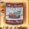 Personalized Baby Christmas Custom Name Blanket, Christmas Tree Truck Blanket, Christmas Baby Blanket, Baby Shower Gift, Christmas Gifts