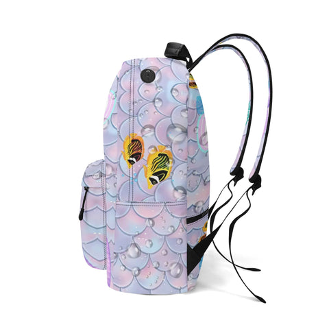 Image of Personalized Kids Backpack and Lunch Box Set, Custom Name Mermaid Girls Backpack With Lunch Box, School Backpacks Matching Combo