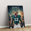 Personalized Football Pet Portrait, Philadelphia Football Pet Portrait Football Dog Cat Portrait, Custom Pet Canvas Poster, Football Lovers’ Gift, Digital Download