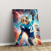Personalized Football Pet Portrait, Detroit Football Dog Cat Portrait, Custom Pet Canvas Poster, Football Lovers’ Gift, Digital Download