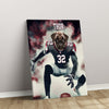 Personalized Football Pet Portrait, Atlanta Football Dog Cat Portrait, Custom Pet Canvas Poster, Football Lovers’ Gift, Digital Download