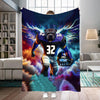 Personalized Name & Photo Football Pet Blanket, Baltimore Ravens Dog Cat Blanket, Sport Blanket, Football Lover Gift