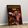 Personalized Football Pet Portrait, Washington Football Dog Cat Portrait, Custom Pet Canvas Poster, Football Lovers’ Gift, Digital Download