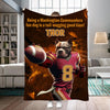Personalized Name & Photo Football Pet Blanket, Washington Commanders Dog Cat Blanket, Sport Blanket, Football Lover Gift