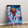 Personalized Football Pet Portrait, Ohio State Football Dog Cat Portrait, Custom Pet Canvas Poster, Football Lovers’ Gift, Digital Download