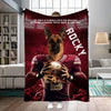 Personalized Name & Photo Football Pet Blanket, NCAA Florida State Seminoles Dog Cat Blanket, Sport Blanket, Football Lover Gift