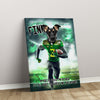 Personalized Football Pet Portrait, Oregon Football Dog Cat Portrait, Custom Pet Canvas Poster, Football Lovers’ Gift, Digital Download