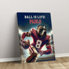 Personalized Football Pet Portrait, Indiana Football Dog Cat Portrait, Custom Pet Canvas Poster, Football Lovers’ Gift, Digital Download
