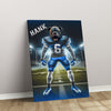 Personalized Football Pet Portrait, Air Force Football Dog Cat Portrait, Custom Pet Canvas Poster, Football Lovers’ Gift, Digital Download