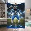Personalized Name & Photo Football Pet Blanket, NCAA Air Force Falcons Dog Cat Blanket, Sport Blanket, Football Lover Gift