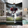 Personalized Name & Photo Football Pet Blanket, NCAA Alabama Crimson Tide Dog Cat Blanket, Sport Blanket, Football Lover Gift