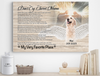 Personalized Pet Memorial Photo Canvas, Don't Cry Sweet Mama Dog Cat Canvas, Dog Sympathy Gifts, Memorial Pet Photo Gift