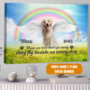 Personalized Pet Memorial Photo Canvas, Pet With Wings Canvas, Pet Rainbow Memorial Canvas, Pet Sympathy Gifts