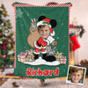 Personalized Baby Santa Custom Photo Blanket, Baby Santa Christmas Blanket, Baby Boy Blanket, Christmas Blanket for Baby, Christmas Gift