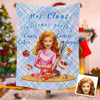 Personalized Christmas Bakery Custom Photo Blanket, Bakery Girl Blanket, Christmas Girl Blanket, Christmas Baby Blanket, Christmas Gift