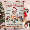 Personalized Christmas Bakery Custom Baby Photo Blanket, Bakery Girl Blanket, Christmas Girl Blanket, Bakery Custom Face Blanket, Christmas Gift