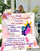 Personalized Granddaughter Blanket, Cutsom Butterfly Granddaughter Blanket, To My Granddaughter Blanket, Message Blanket, Gift From Grandma