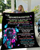 Personalized Granddaughter Blanket, Custom To My Granddaughter Dreamcatcher Butterfly Blanket, Message Blanket, Dream Catcher Blanket