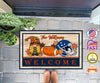 Personalized Name Thanksgiving Doormat, Thanksgiving Gnome Football Lovers Doormat, Floormat, Kitchenmat