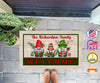 Personalized Name Christmas Doormat, Holiday Gnome Welcome Doormat, Gnome Doormat, Floormat, Kitchenmat