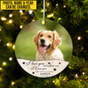 Personalized Pet Memorial Photo Ornament, I Love You Our Whole Life Dog Cat Ornament, Sympathy Gifts