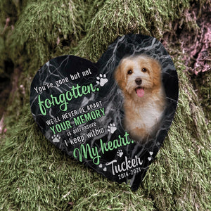 Personalized Pet Memorial Stone With Photo, "You're Gone But Not Forgotten" Dog Cat Grave Stone, Pet Headstone Custom Gifts