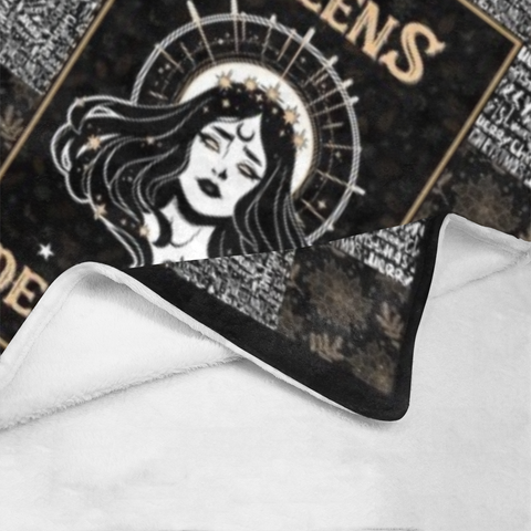 Image of Personalized Birthday Blanket, Custom December Queen Blanket, December Birthday Girl Blanket, Black Queen Blanket, Birthday Gift