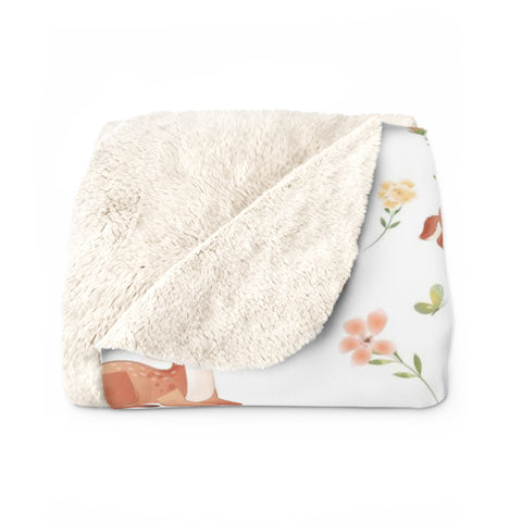 Image of Personalized Baby Blanket, Custom Baby Deer Blanket, Deer Baby Blanket, Woodland Baby Blanket, Deer Nursery Blanket, Baby Shower Gift