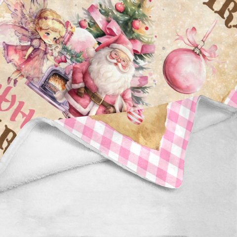 Image of Personalized Christmas Blanket, Custom Baby Christmas Lovers Blanket, Just A Girl Who Loves Christmas Blanket, Christmas Girl Blanket, Christmas Gift