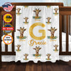 Personalized Giraffe Baby Blanket, Custom Baby Giraffe Floral Blanket, Custom Name Blanket, Baby Animals Blanket, Baby Shower Gift