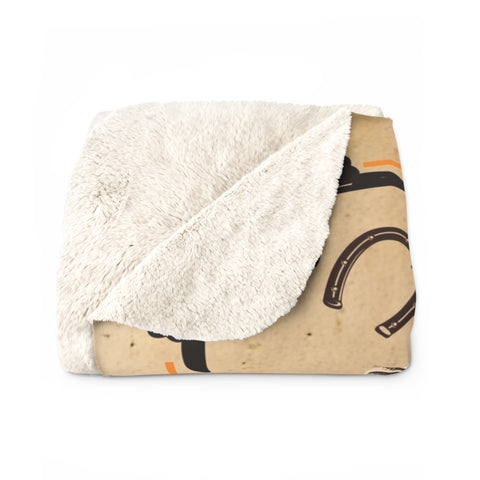 Image of Personalized Cowboy Blanket, Custom Wild West Cowboy Blanket, Western Cowboy Blanket, Message Blanket, Cowboy Gift