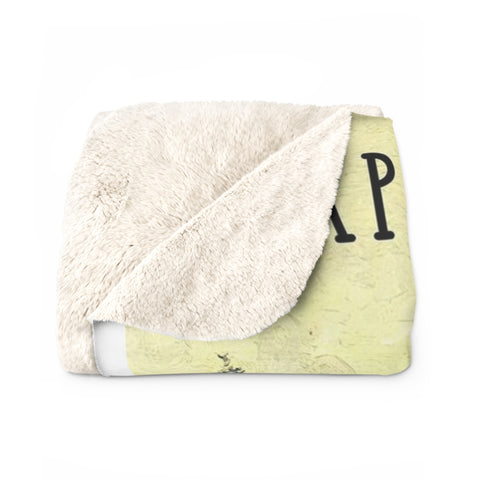 Image of Personalized Happy Thanksgiving Blanket, Custom Name Blanket, Rustic Farm Blanket, Turkey Sherpa Blanket, Thanksgiving Gift