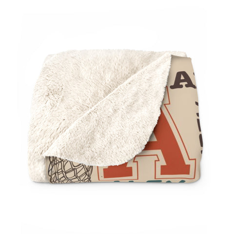 Image of Personalized Sport Basketball Blanket, Custom Name Blanket, Basketball Blanket, Sport Blanket, Baby Basketball Blanket, Basketball Son Blanket