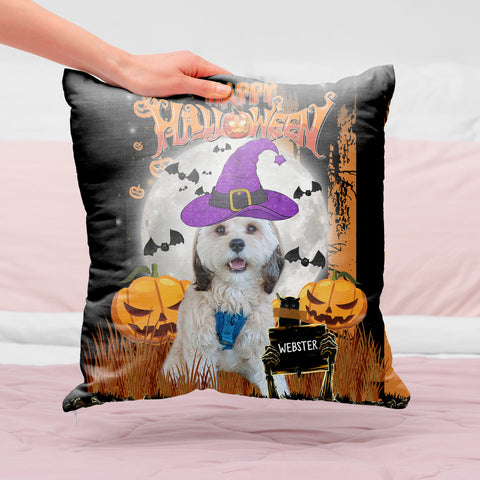 Image of Custom Dog Cat Halloween Pillow| TRUMP Style Pillow -Made Halloween Great Again Pillow, Decorative Pillow Case, Halloween Pillow Cover