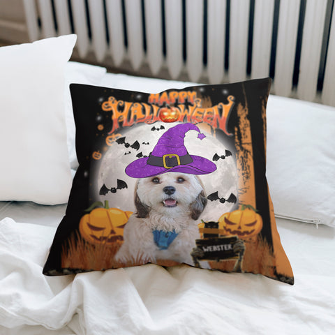 Image of Custom Dog Cat Halloween Pillow| TRUMP Style Pillow -Made Halloween Great Again Pillow, Decorative Pillow Case, Halloween Pillow Cover