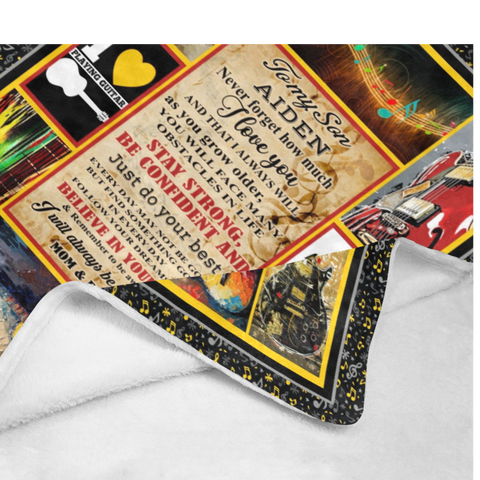 Image of Personalized Son Blanket, To My Son Never Forget How Much I Love You Custom Name Blanket, Birthday Blanket, Message Blanket, Baby Shower Gift