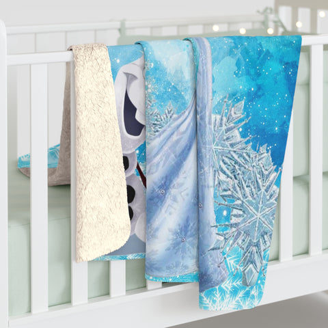 Image of Personalized Birthday Custom Face And Name Blanket, Elsa Girl Blanket, Blanket for Girl, Gift For Daughter, Baby Shower Gift