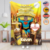Personalized Superhero Son Birthday Custom Name, Age and Image Blanket, Son Blanket, Message Blanket, Gift For Son for Boy, Birthday Gifts